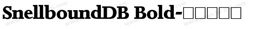 SnellboundDB Bold字体转换